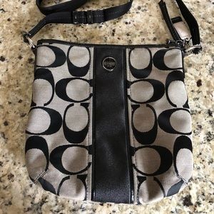 Black authentic coach cross body